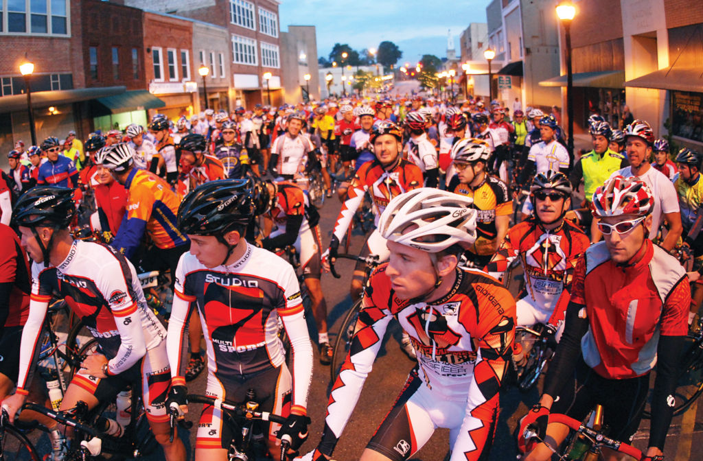 Bikers fill the streets in Lenoir